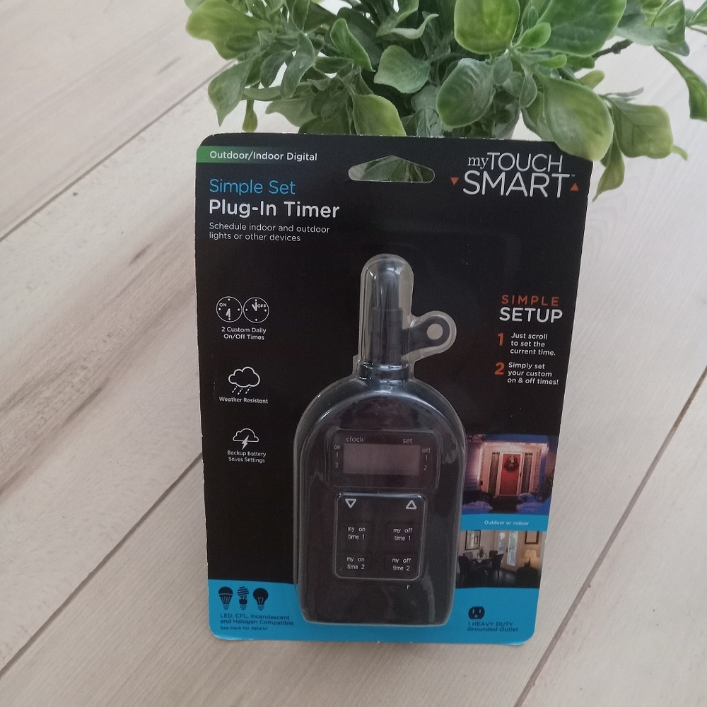 myTouchSmart Plug-In Timer Black Brand New In Package!